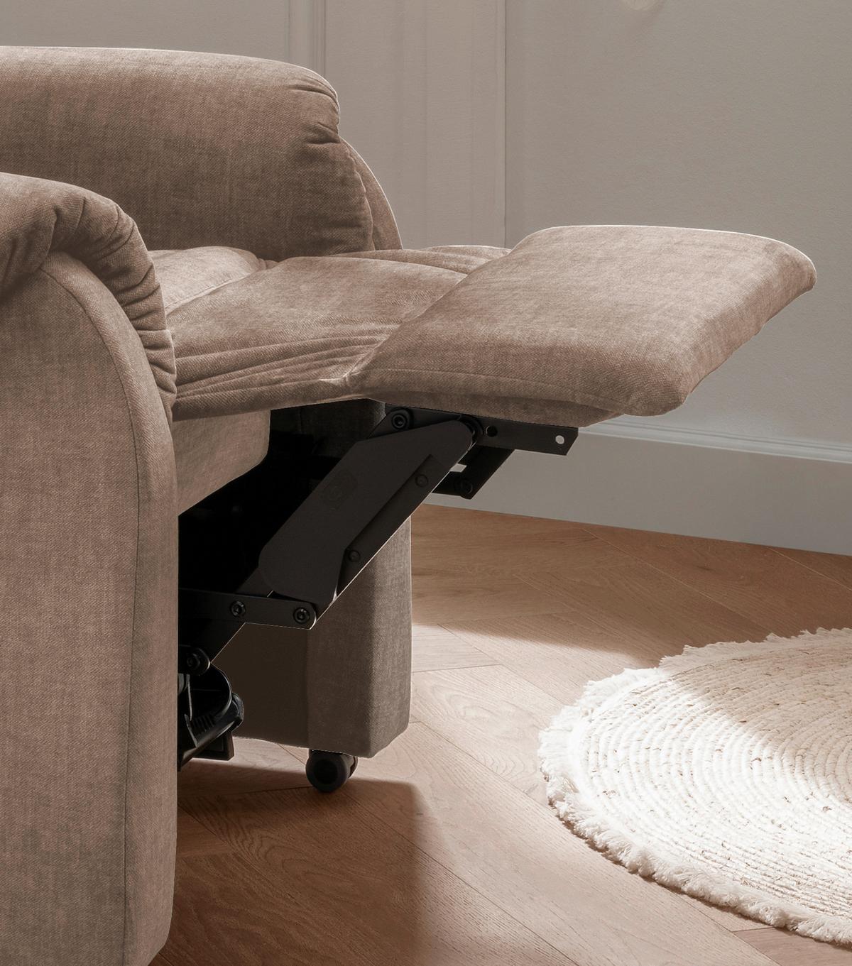 Fernsehsessel Nino Hellbraun B: 78 cm - Hellbraun/Schwarz, Design, Textil (78/107/93cm) - Livetastic