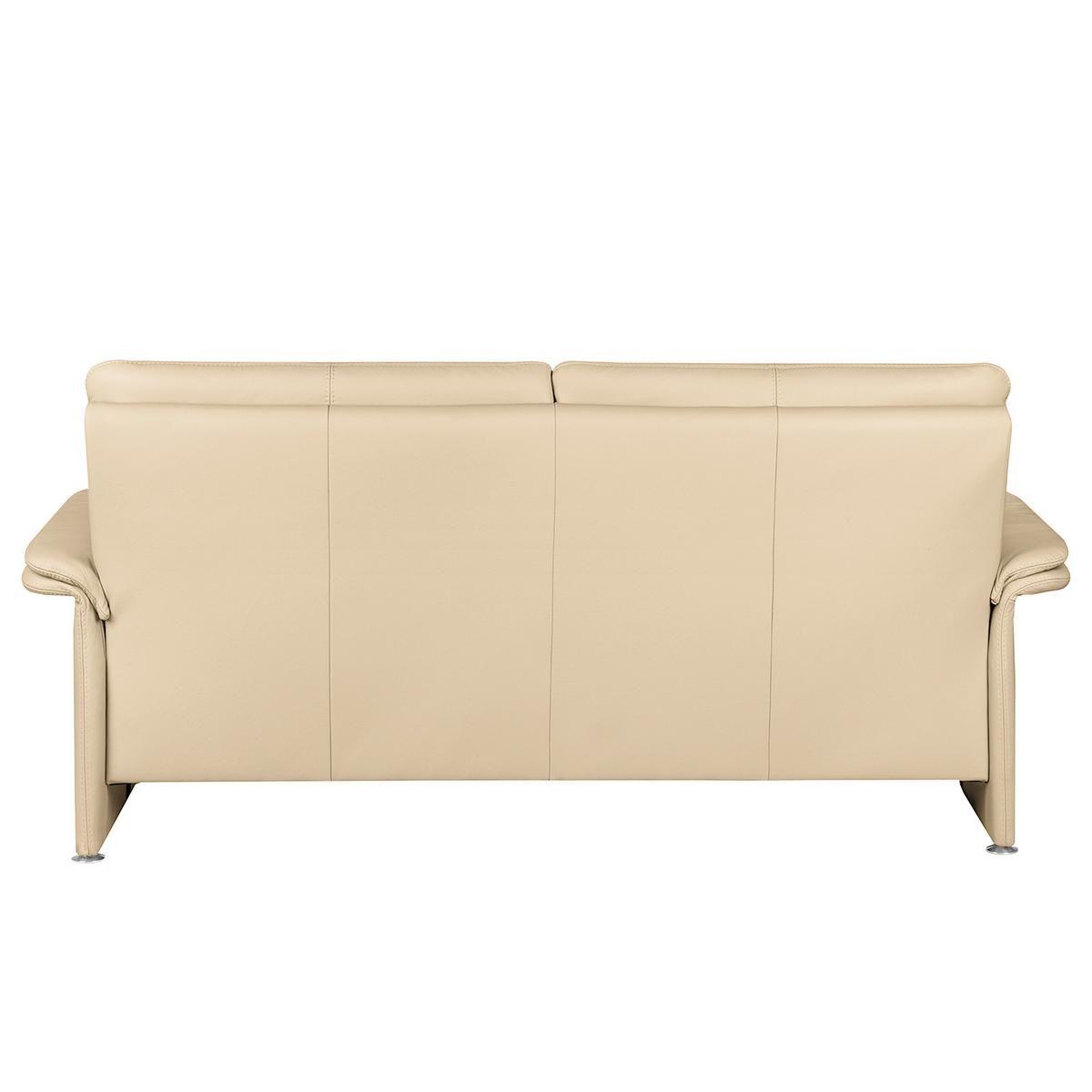 2,5-Sitzer Comodo Echtleder Beige B: 197 cm - Beige/Silberfarben, Design, Leder (197/90/88cm) - Livetastic