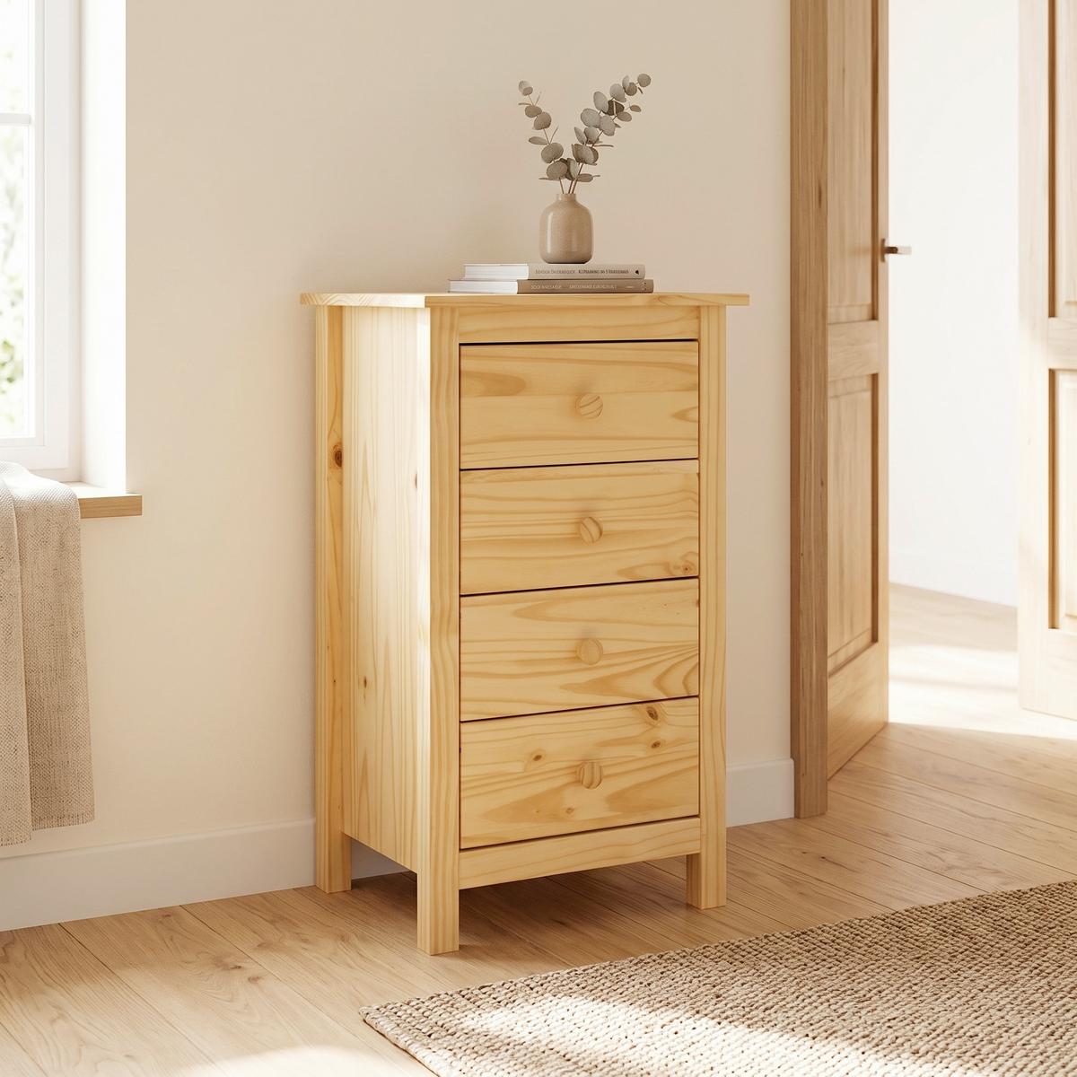 KOMMODE Naturfarben B: 46cm - Naturfarben, Natur, Holz (46/80/35cm) - Livetastic