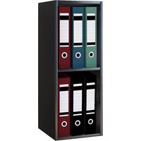 Aktenregal Offas Schwarz B: 34 Cm - Schwarz, Design, Holzwerkstoff (34/72/30cm) - MID.YOU