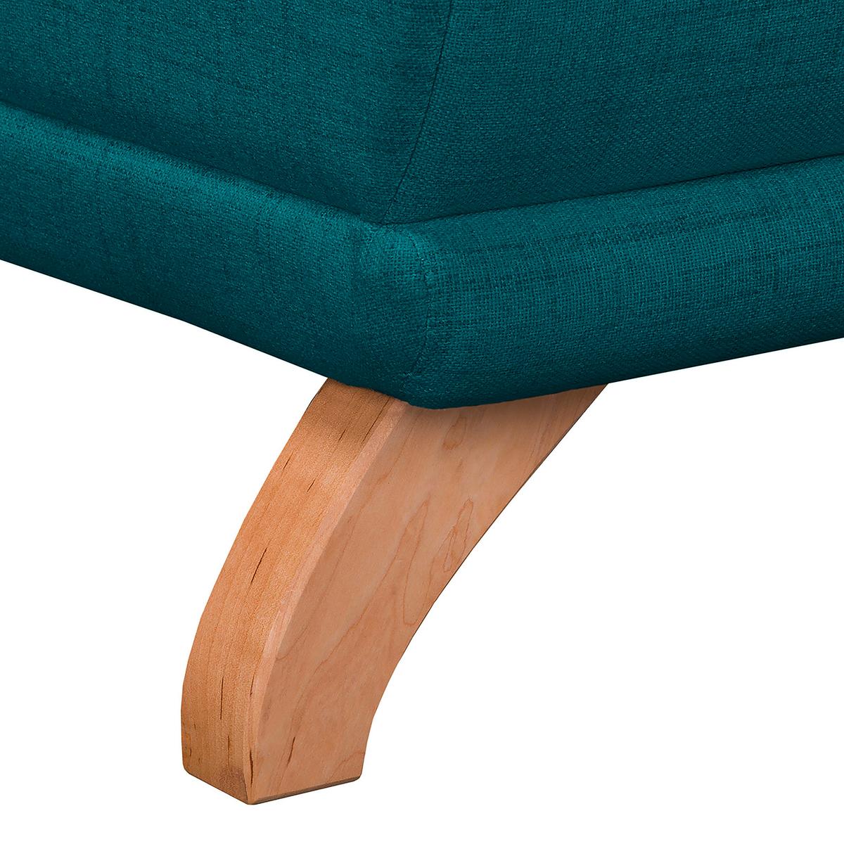 Ecksofa Bella Petrol S: 257x174 cm - Wengefarben/Petrol, Design, Textil (257/174cm) - Livetastic