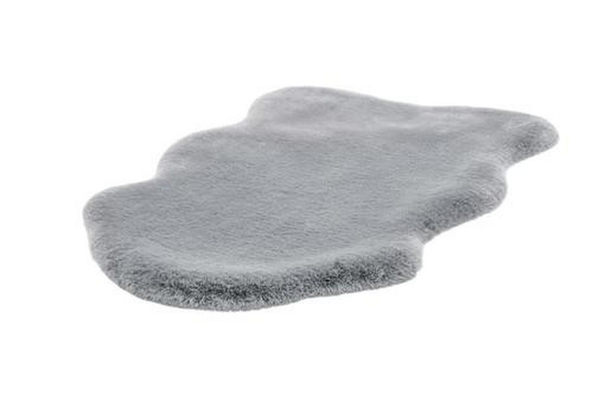 Kunstfell Rabbit Blau/Grau 60x90 cm Textil - Blau/Grau, Trend, Textil (60/90cm) - Kayoom