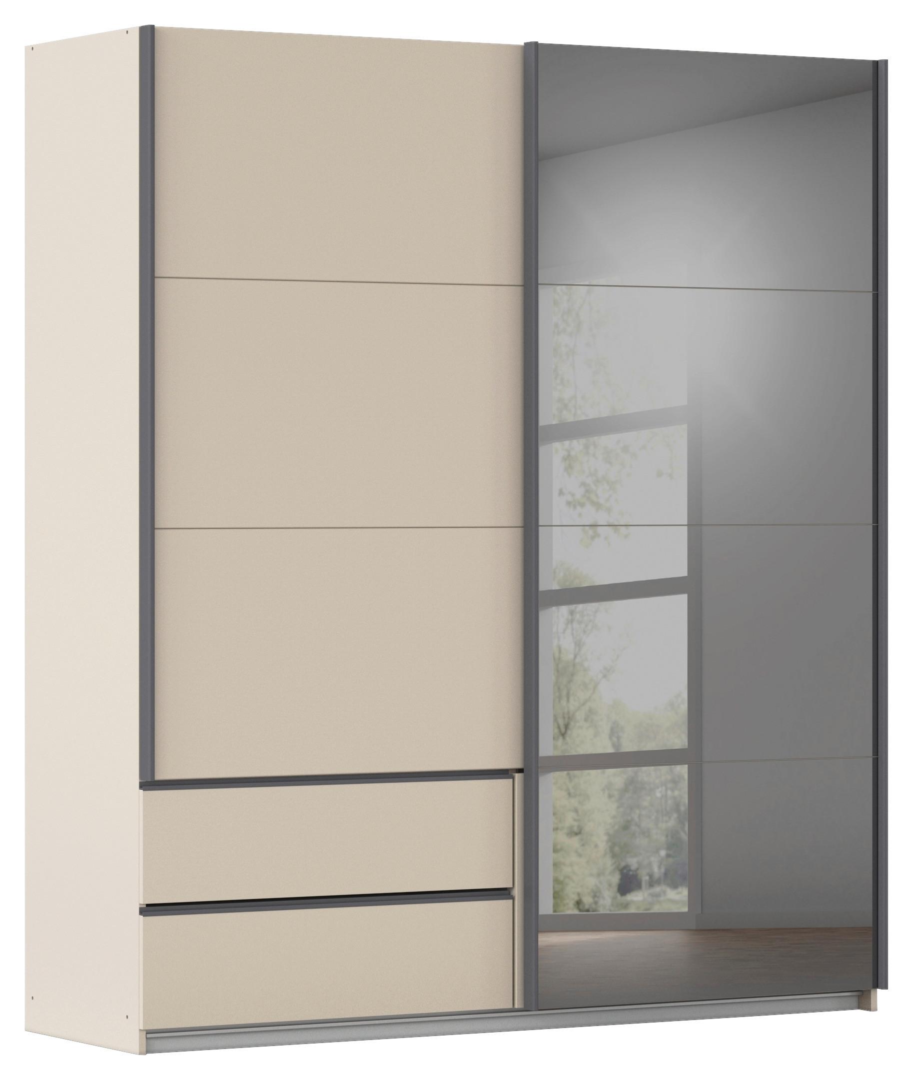 Šatníková skriňa ELARA - sivá/biela, Konventionell, kompozitné drevo (181/210/62cm) - Premium Living