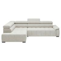 Rohová sedačka GRINALDI, ľavá, piesková - čierna/piesková, Modern, textil/plast (206/283cm) - Premium Living