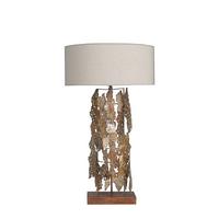 Tischleuchte Impression Large Gold - Trend, Textil/Metall (49/49/87cm) - Kayoom