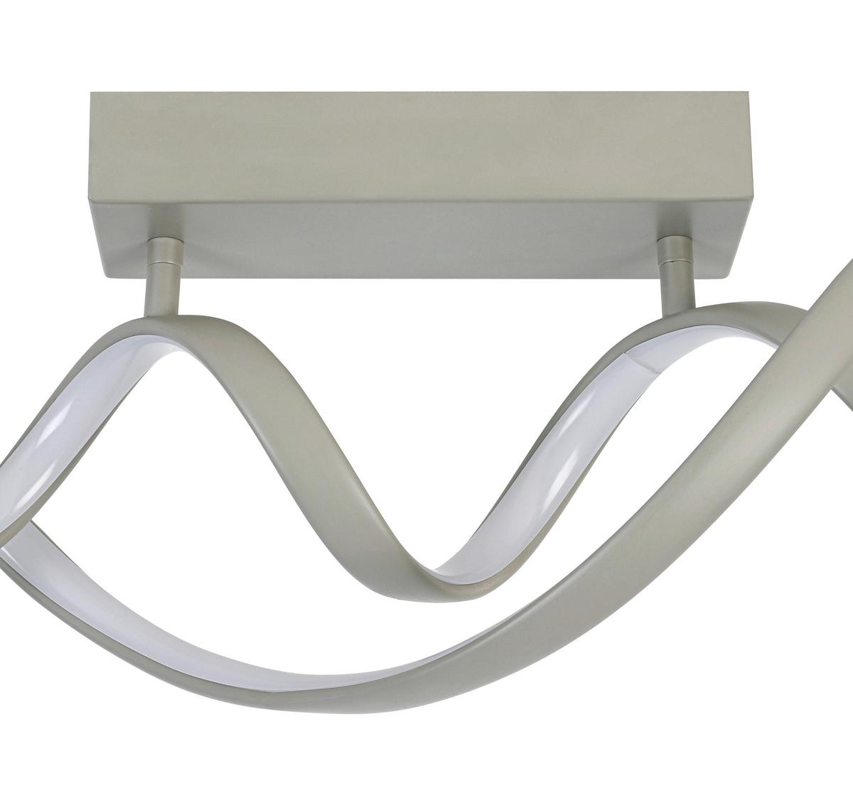 Led Mennyezeti Lámpa Krispin - homokszínű/fehér, Modern, műanyag/fém (75/19/23cm) - Luca Bessoni