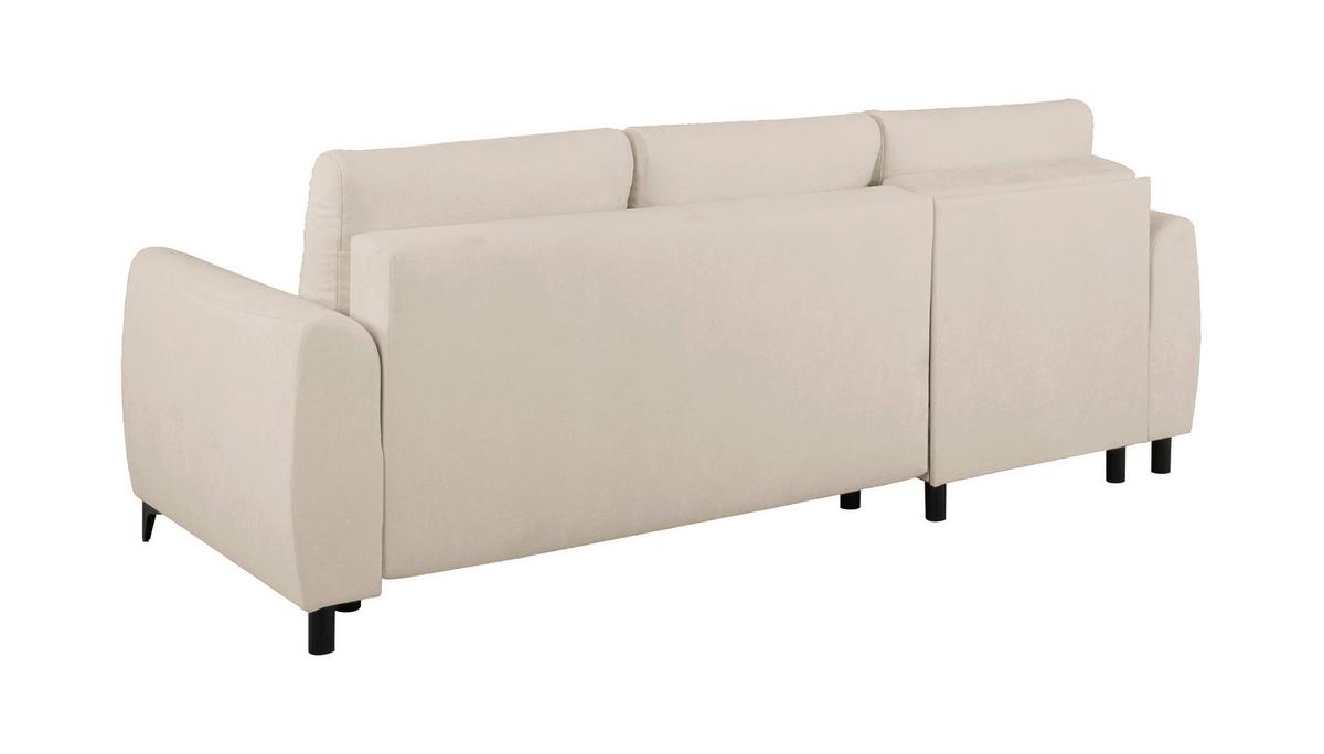 Ecksofa Moli, Taupe S: 236x148 cm - Taupe/Schwarz, Design, Textil (236/148cm) - MID.YOU