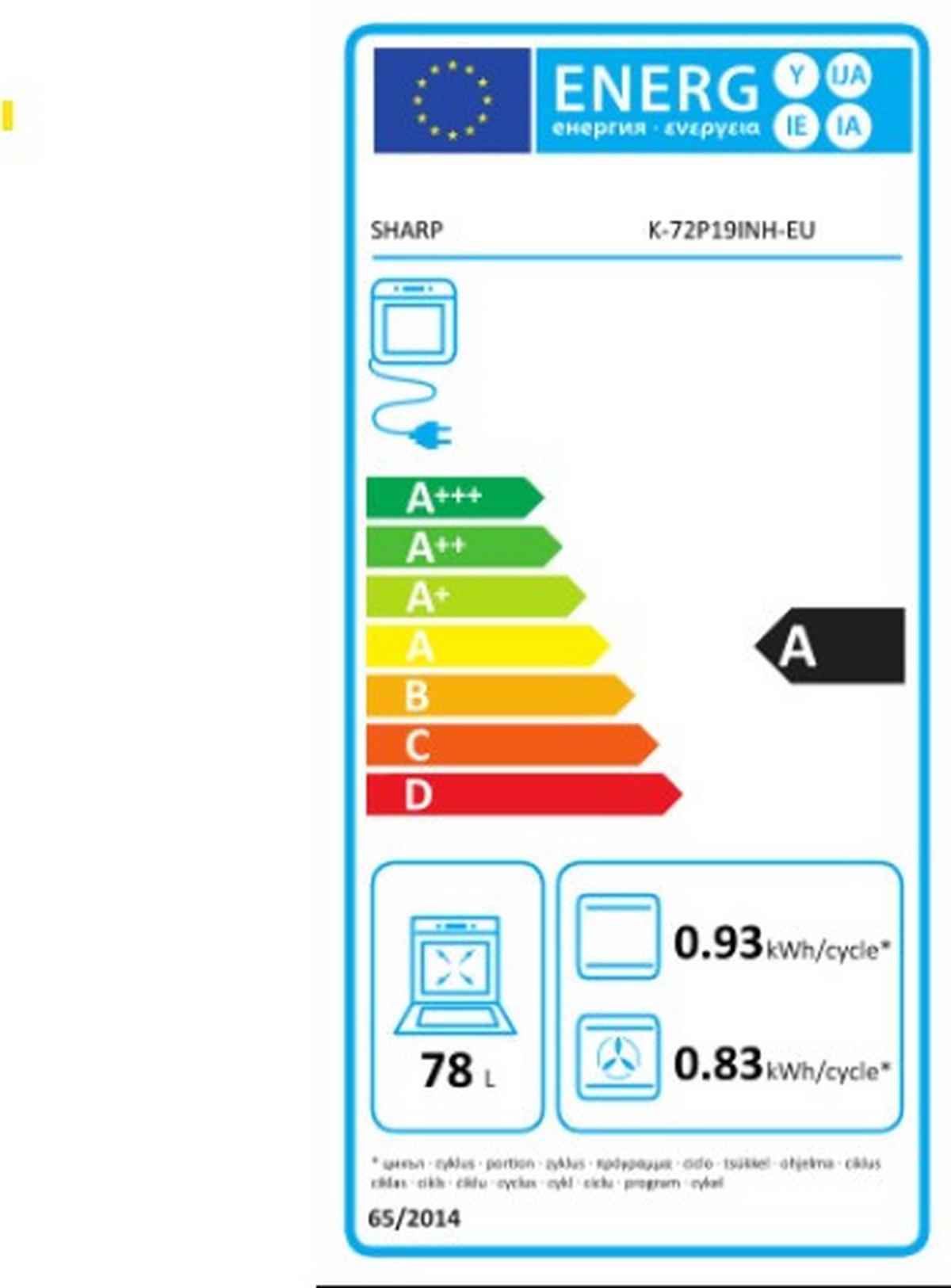 Einbauherd-Set Edelstahl/Glaskeramik B:59,5cm - Edelstahlfarben/Schwarz, Basics, Glas/Metall (59,5/59,5/57,5cm) - Sharp