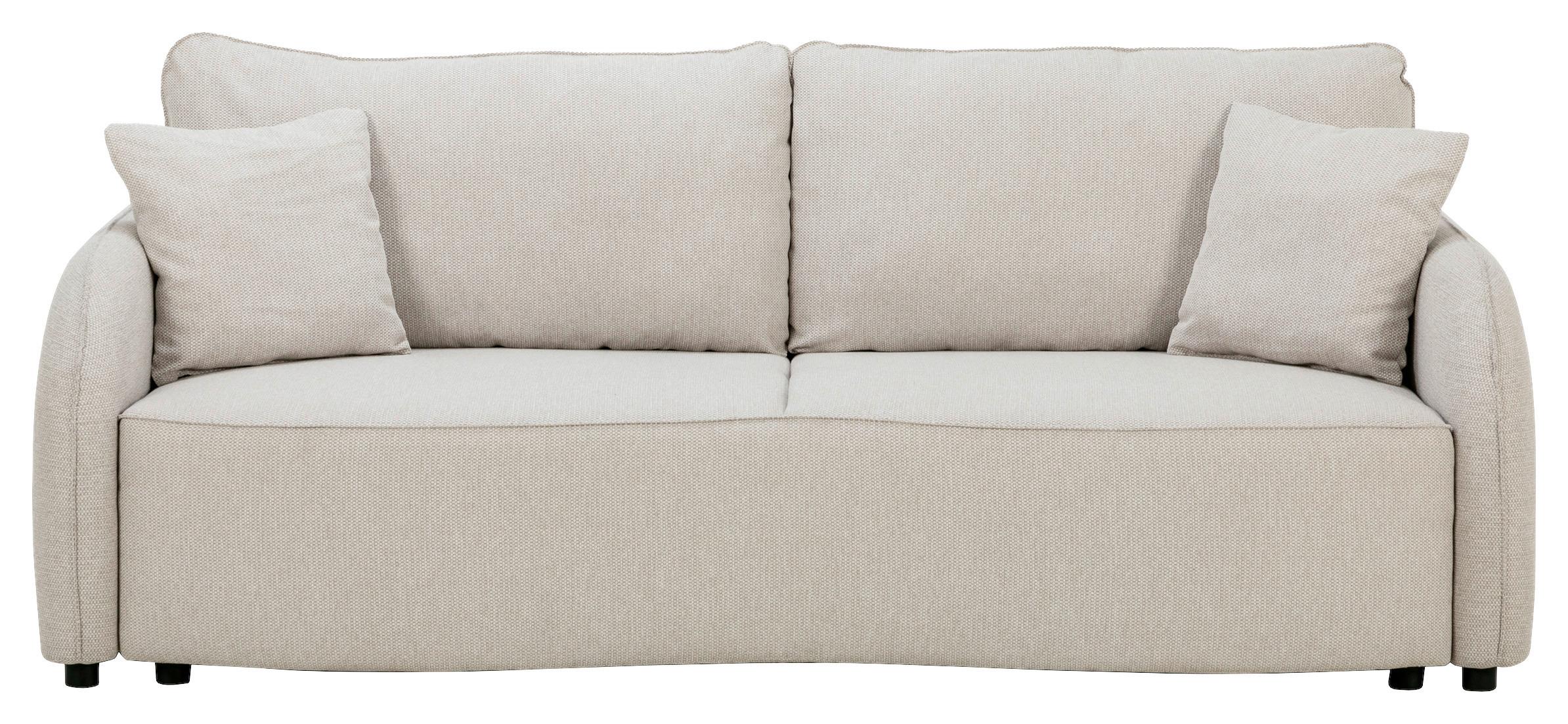 3-sitzer-sofa Bari Beige - Beige/Schwarz, Basics, Textil (215/89/100cm) - P & B