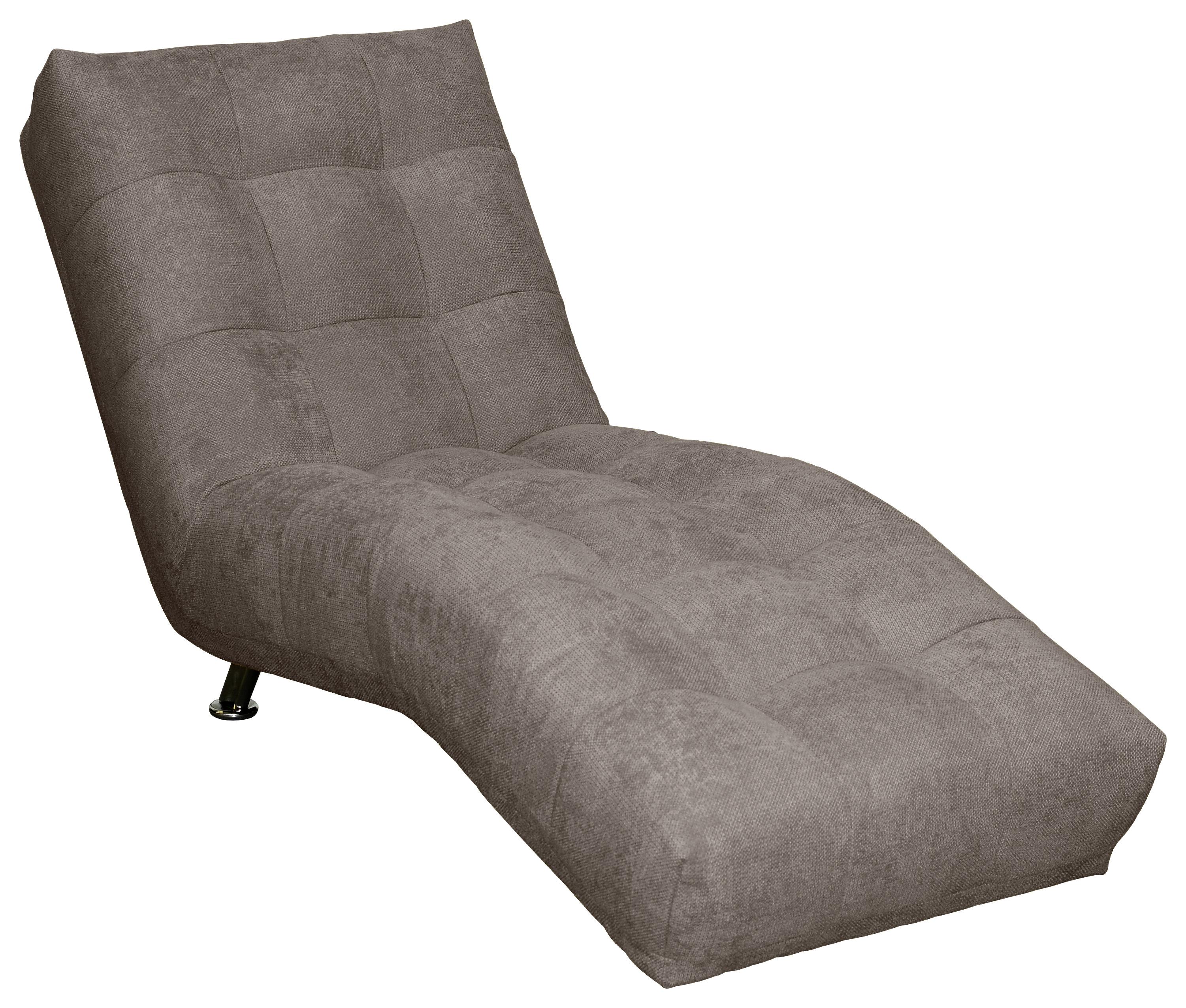 Relaxační Lehátko Isabella, Šedohnědé - barvy chromu/šedohnědá, Moderní, textil (68/88/164cm)