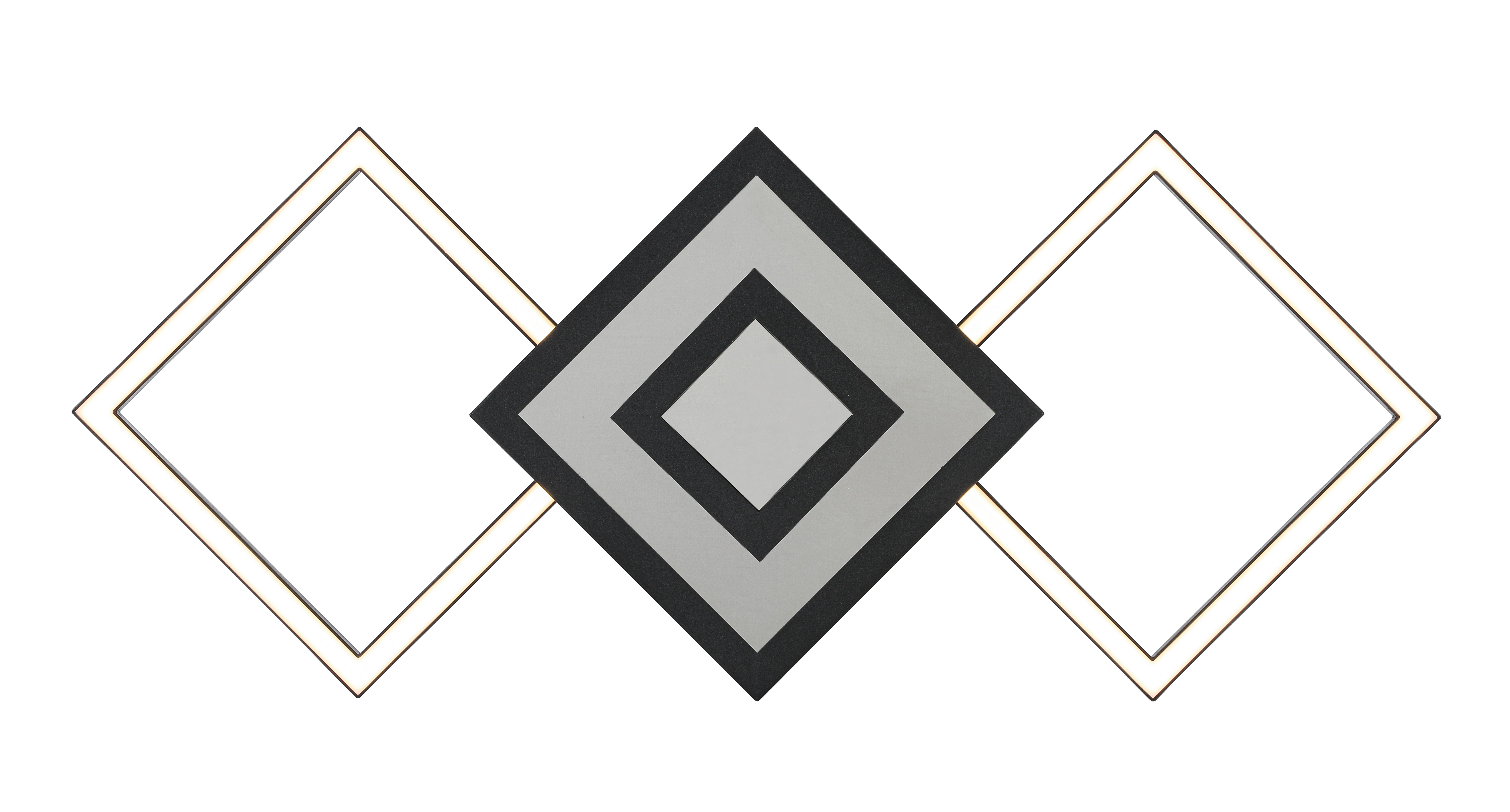 LED-Deckenleuchte Charlotta - Schwarz, Basics, Kunststoff/Metall (27,8/66/7cm) - Luca Bessoni