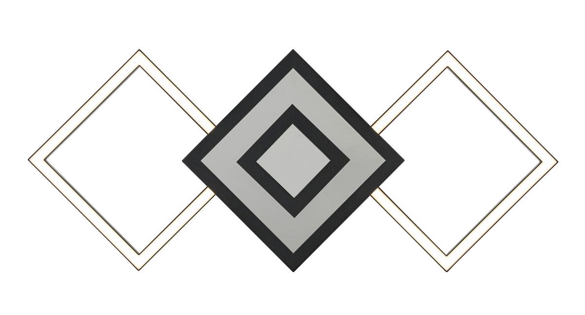 LED-Deckenleuchte Charlotta - Schwarz, Basics, Kunststoff/Metall (27,8/66/7cm) - Luca Bessoni