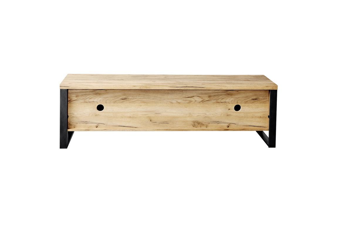 TV-Element Loop TV B: 152 cm Eichefarben/Schwarz - Eichefarben/Anthrazit, Design, Holzwerkstoff/Metall (152/45/40cm)