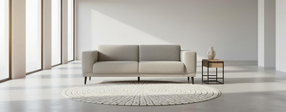 3-Sitzer-Sofa Oslo Taupe B: 218 cm - Taupe/Schwarz, Design, Textil (218/77/93cm) - MID.YOU