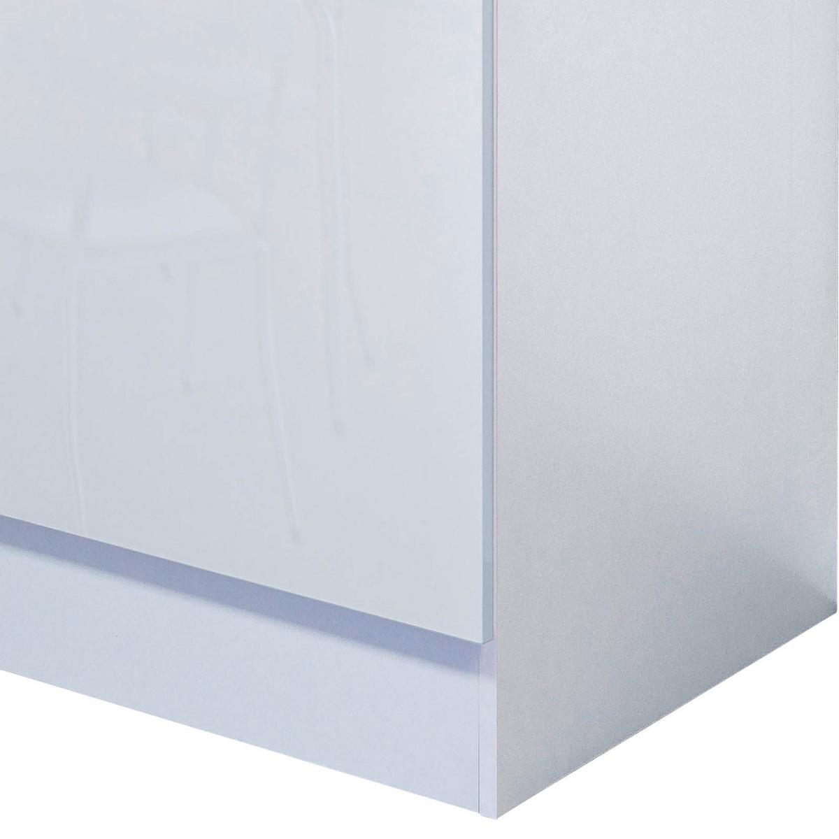 Spülenschrank Alba B: 50 Cm Weiß Ohne Arbeitsplatte - Weiß Hochglanz/Weiß, MODERN, Holzwerkstoff (50/82/57cm)