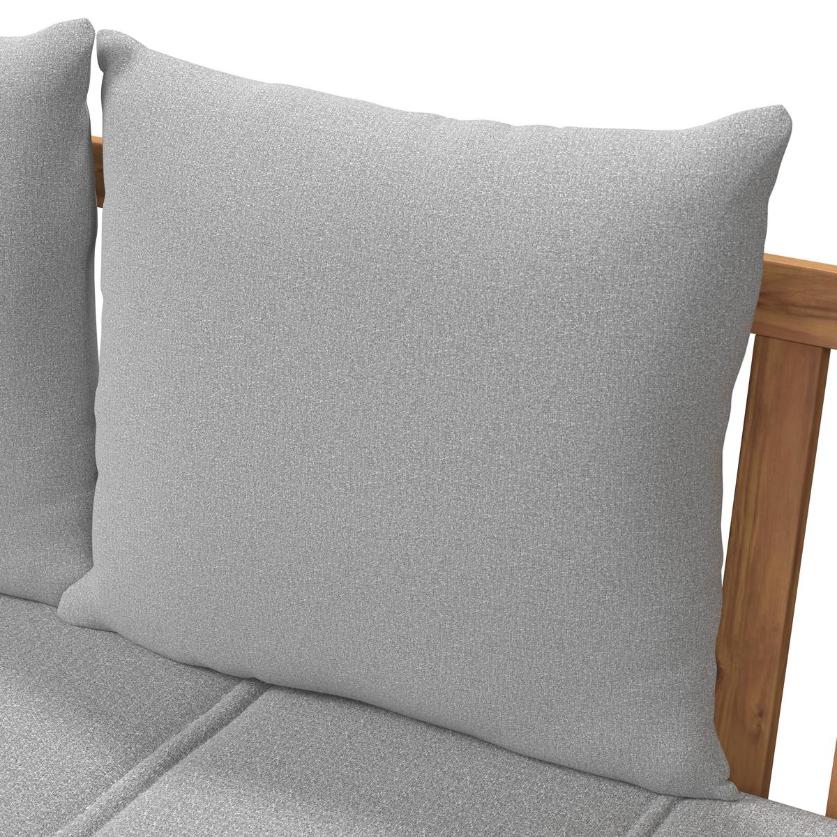 ZÁHRADNÁ LAVICA JUNOA - farba akácie/sivá, Modern, drevo/textil (200/75/60cm) - Bessagi Garden