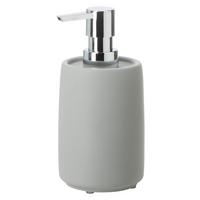 Dávkovač mydla Kim, ca 300 ml - sivá/chrómová, kameň (8/16cm)