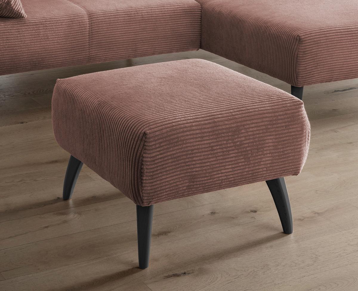 Hocker Colori Rosa B: 66 Cm - Schwarz/Rosa, MODERN, Holz/Textil (66/44/66cm) - MID.YOU