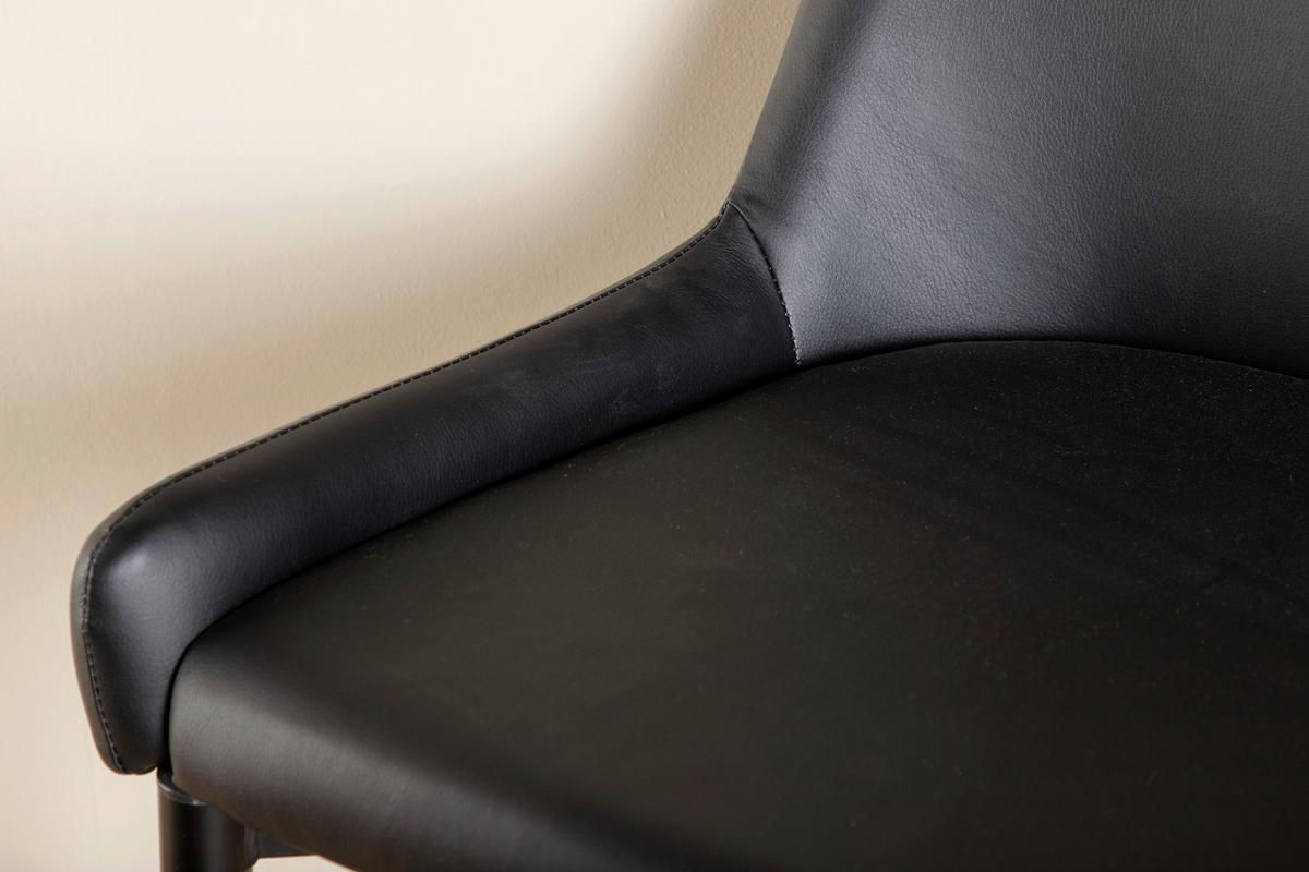 Barhocker-set Plaza Schwarz B: 48 Cm - Schwarz, Design, Kunststoff/Textil (48/105/57cm) - Livetastic