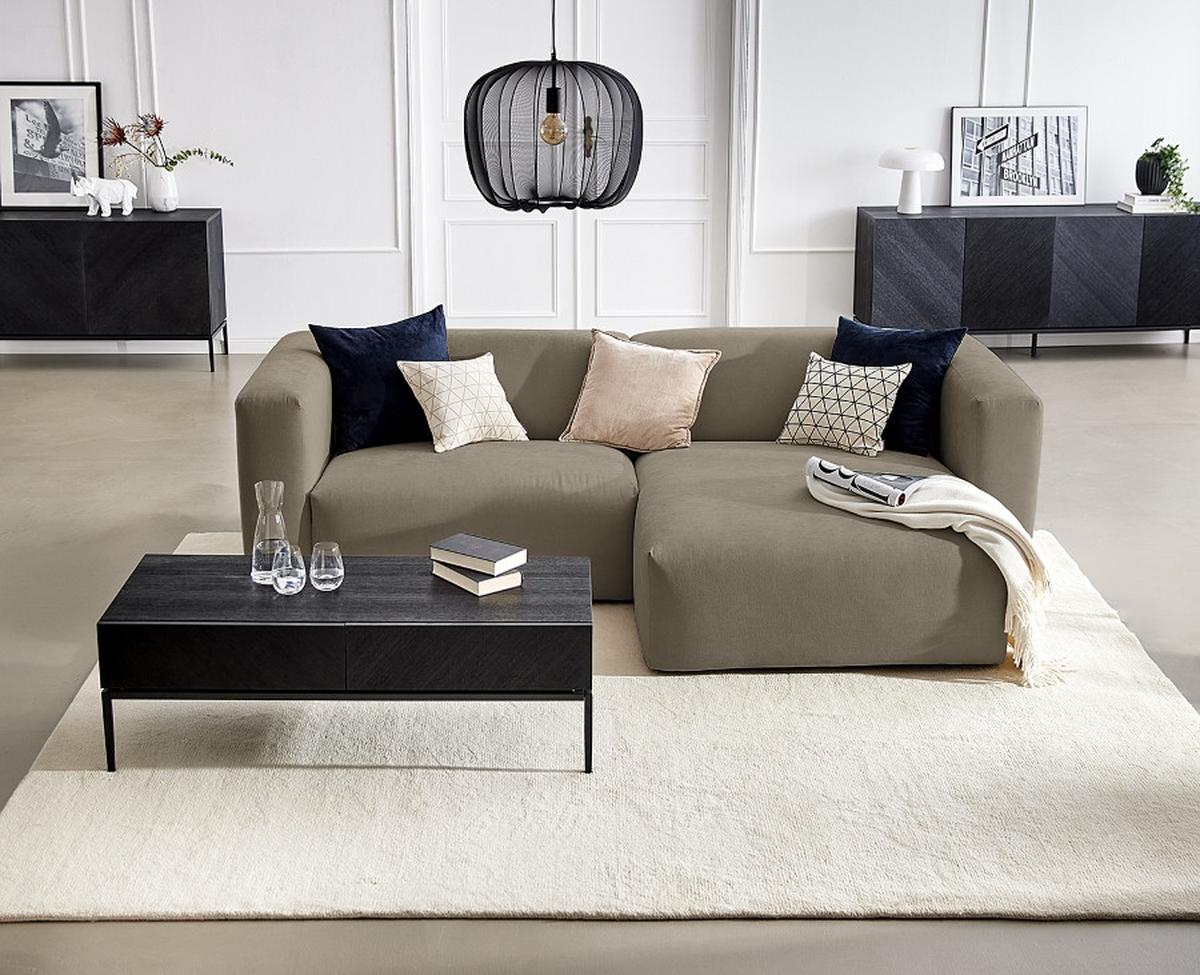 Ecksofa Bolt, Dunkelgrau S: 160x255 cm - Dunkelgrau, MODERN, Textil (160/255cm) - Trendmanufaktur