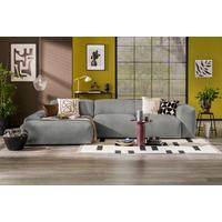Ecksofa Hannah Hellgrau 170x343 cm - Hellgrau/Schwarz, Design, Textil (170/343cm) - MID.YOU