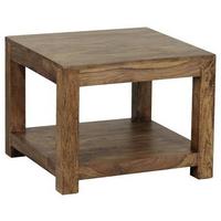 Couchtisch Holz Massiv Mit Ablageplatte Mumbai, Sheesham - Sheeshamfarben, Design, Holz (60/60/40cm) - MID.YOU