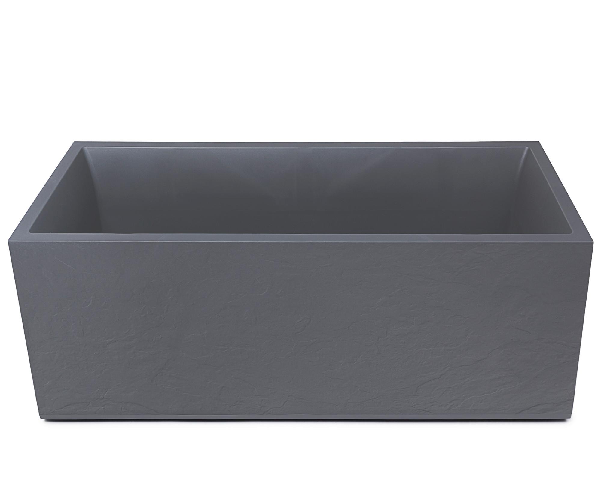 Blumenkasten Kunststoff Grau Wetter-/ und Uv-Beständig - Grau, Basics, Kunststoff (100/43/40cm)