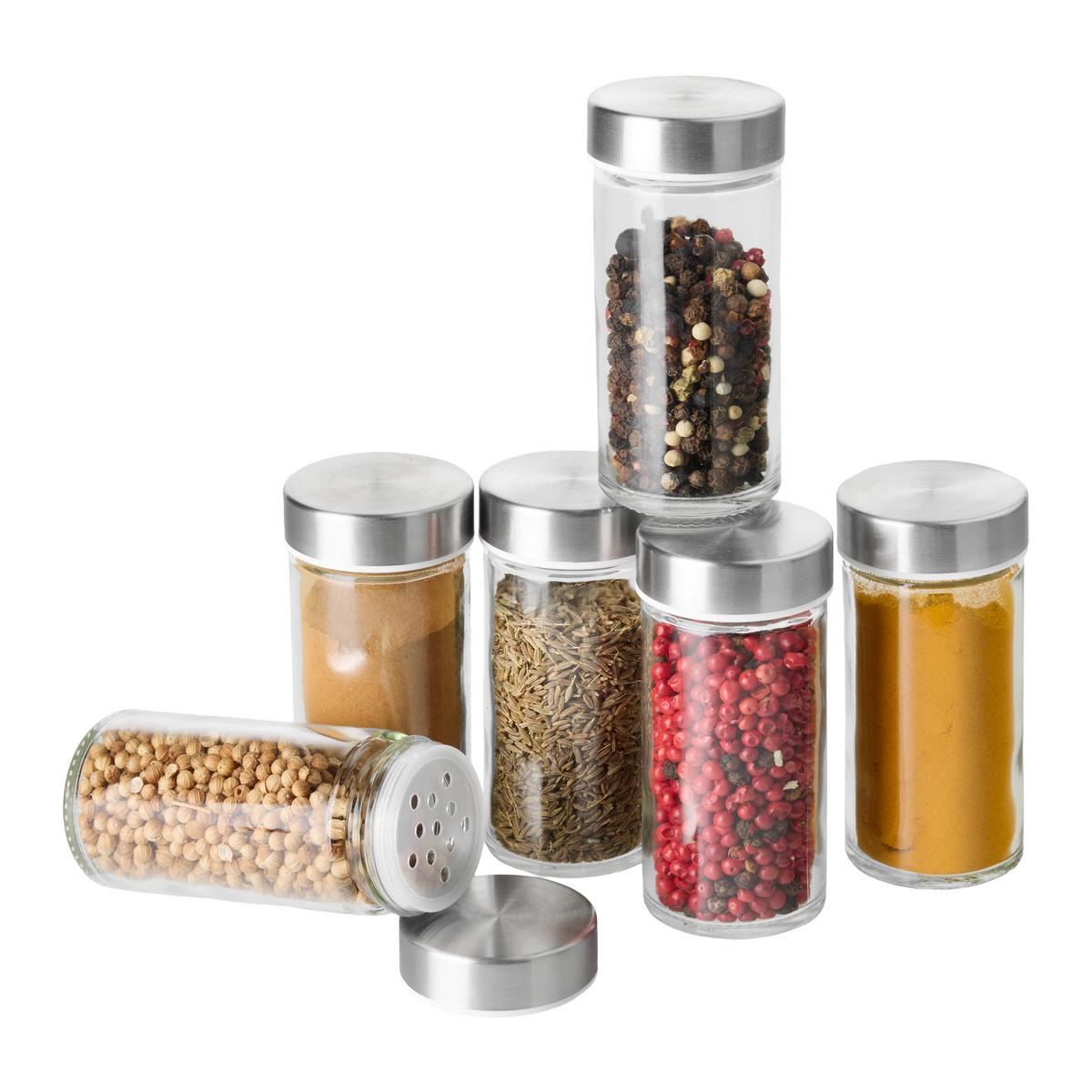 Polička na koreničky PETRA - priehľadné/svetlohnedá, Konventionell, kov/drevo (13,80/19/13,80cm)