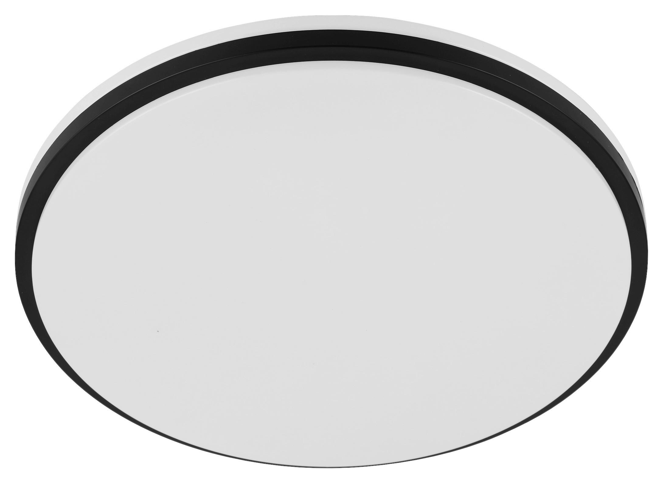 LED-Deckenleuchte Marunella Ø 34 cm - Schwarz/Weiß, Basics, Kunststoff/Metall (34/6,5cm)