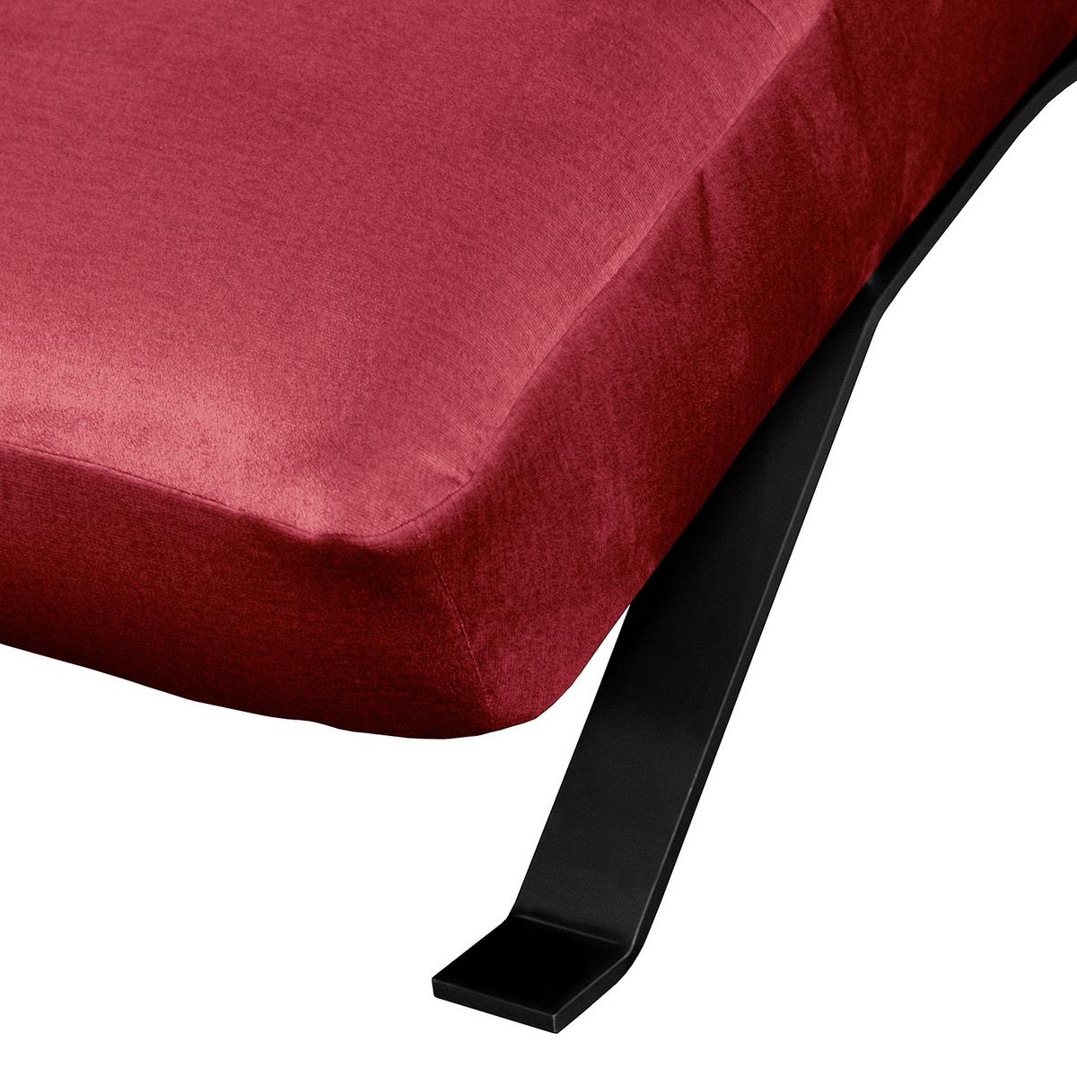 Relaxliege Swing Black Weinrot B: 65 cm - Weinrot/Schwarz, Design, Textil (65/65-95/171cm) - Livetastic