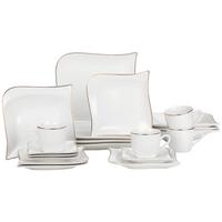 Kombinovaný servis Goldline, 20-dielny - biela/zlatá, Konventionell, keramika - Premium Living