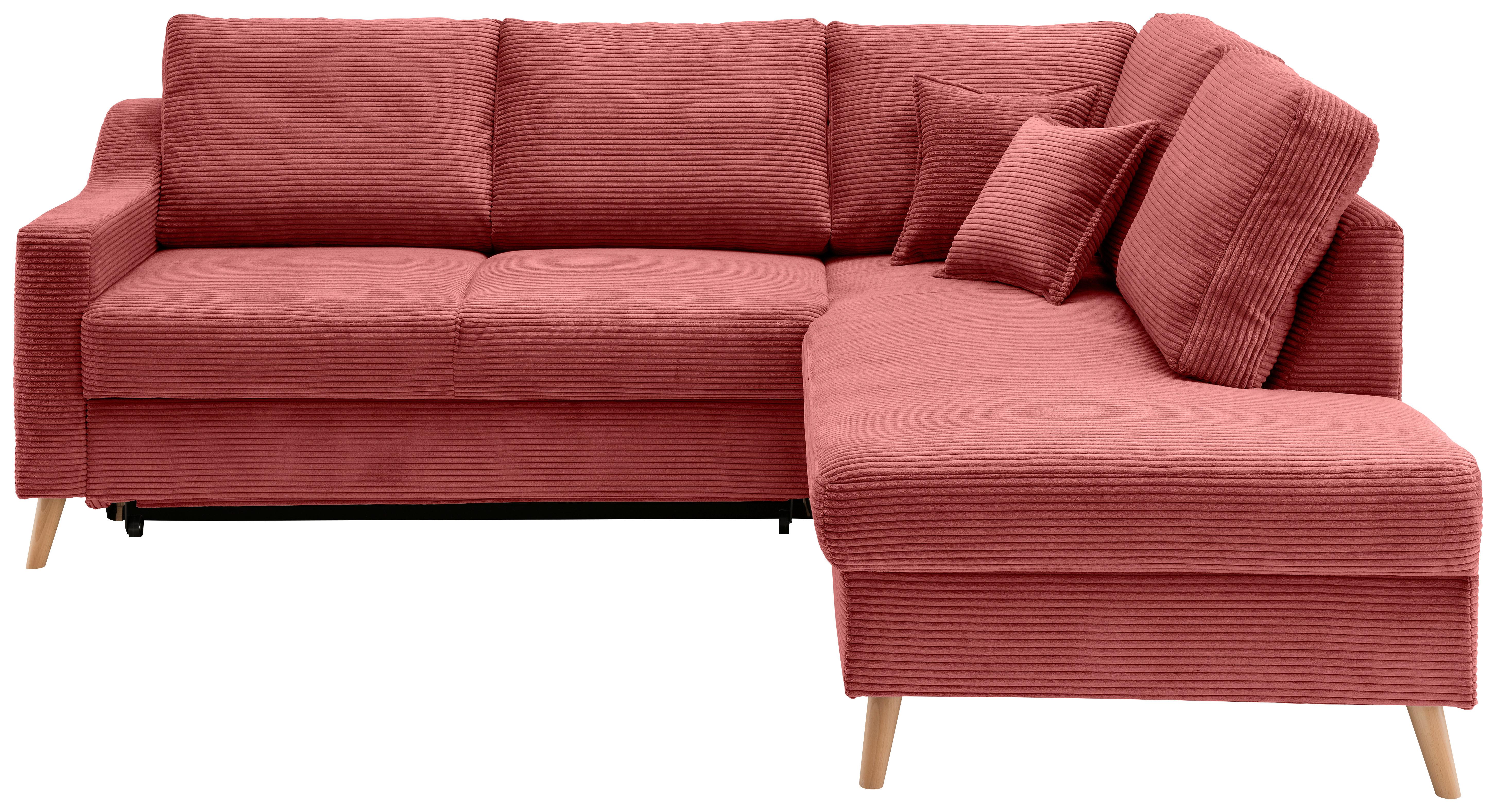 Ecksofa Valentina Koralle S: 230x200 Cm - Koralle/Naturfarben, MODERN, Textil (230/200cm) - Livetastic