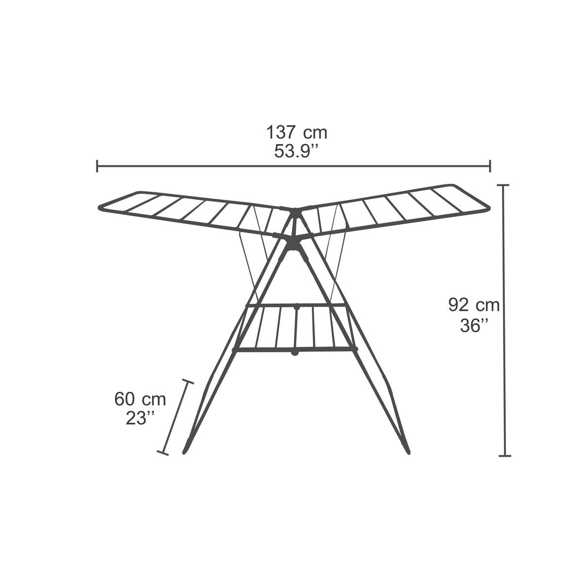 Standtrockner Edelstahl, weiß - Weiß, Basics, Metall (137/92/60cm) - MSV