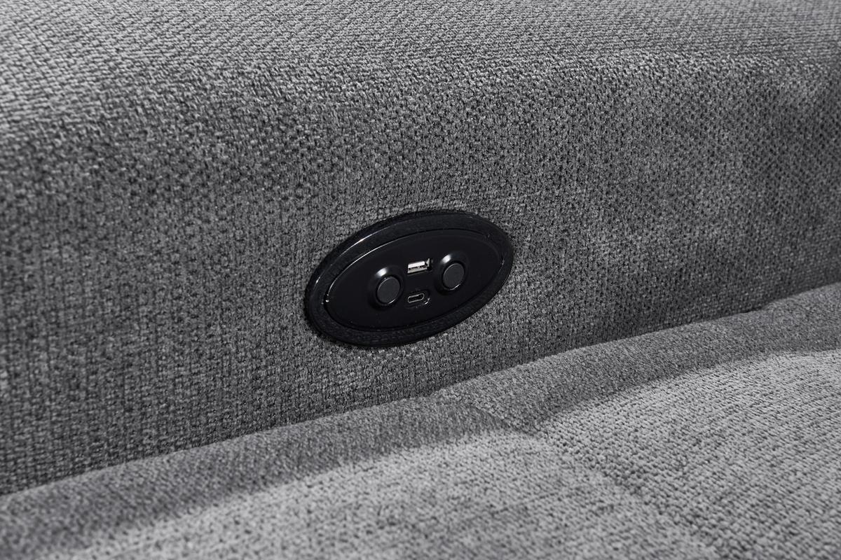 Ecksofa Rockdale Anthrazit S:282x200cm - Anthrazit/Schwarz, KONVENTIONELL, Textil (282/200cm) - MID.YOU