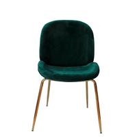 Sada židlí zelená - zelená/barvy mosazi, Moderní, kov/plast (47/90/59cm)