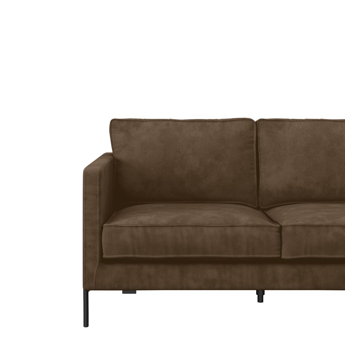 Ecksofa Yukon Braun S: 232x154 Cm - Schwarz/Braun, Trend, Textil (232/154cm) - Livetastic