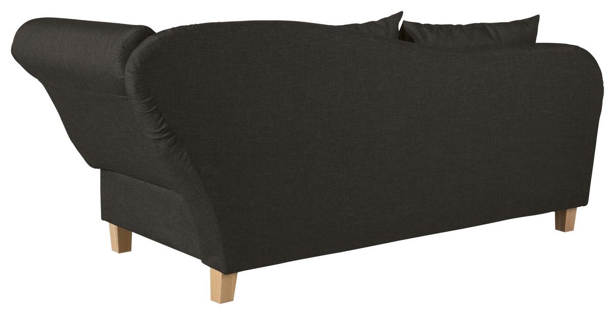 Recamiere Selma Braun Rechts mit Bettkasten+schlaffunktion - Dunkelbraun/Buchefarben, Design, Textil (190/88/82cm) - Max Winzer
