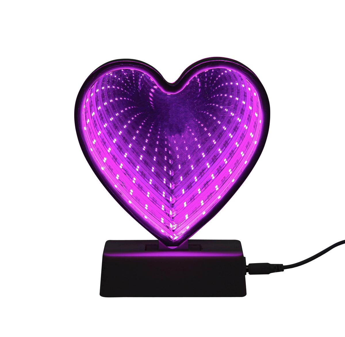 Led Díszlámpa Heart Heart - áttetsző/fehér, Basics, műanyag (14,5/4,6/17,9cm) - Luca Bessoni