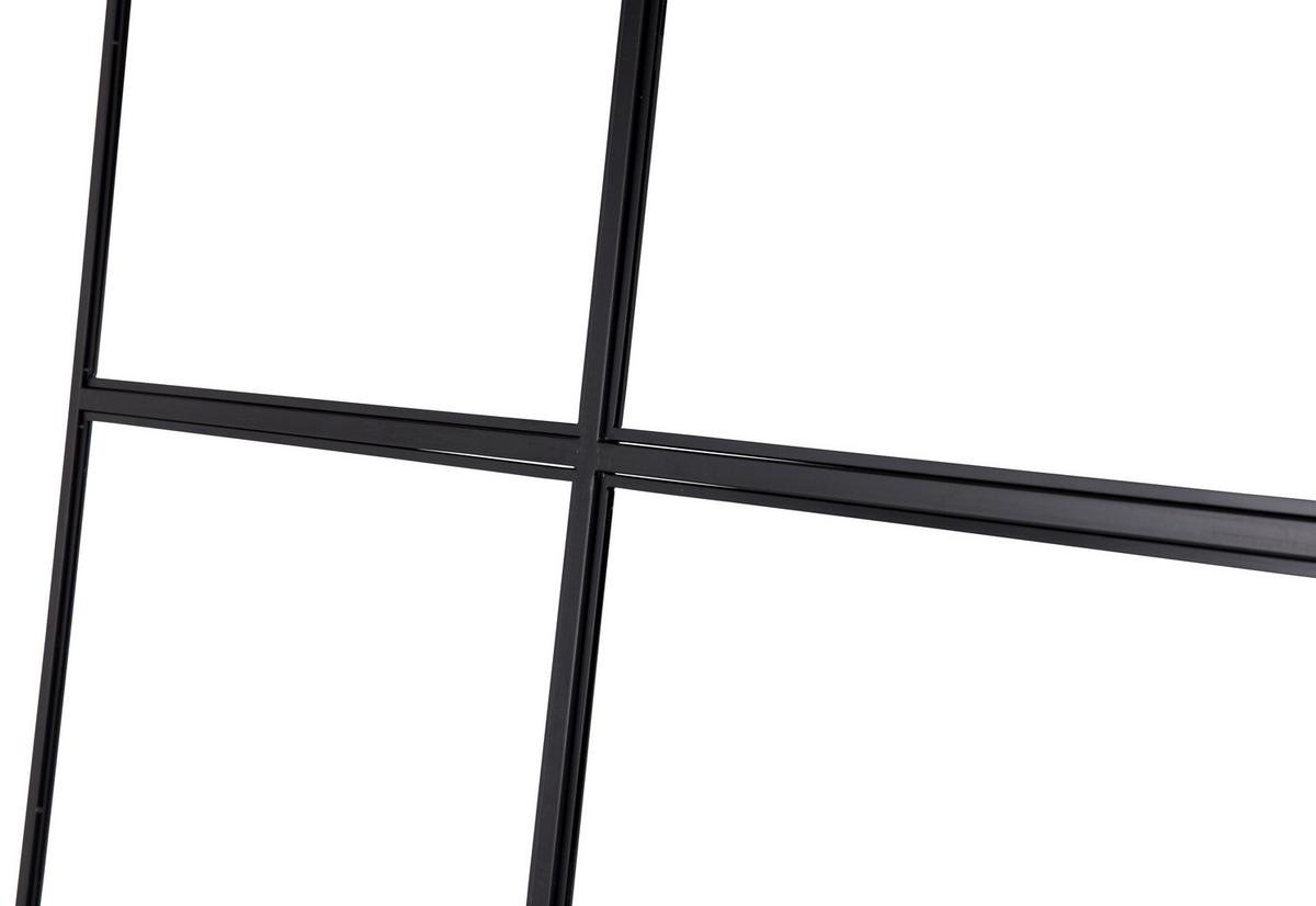 Trennwand Leif Schwarz B: 150 cm - Schwarz, MODERN, Glas/Metall (150/210/2cm) - P & B