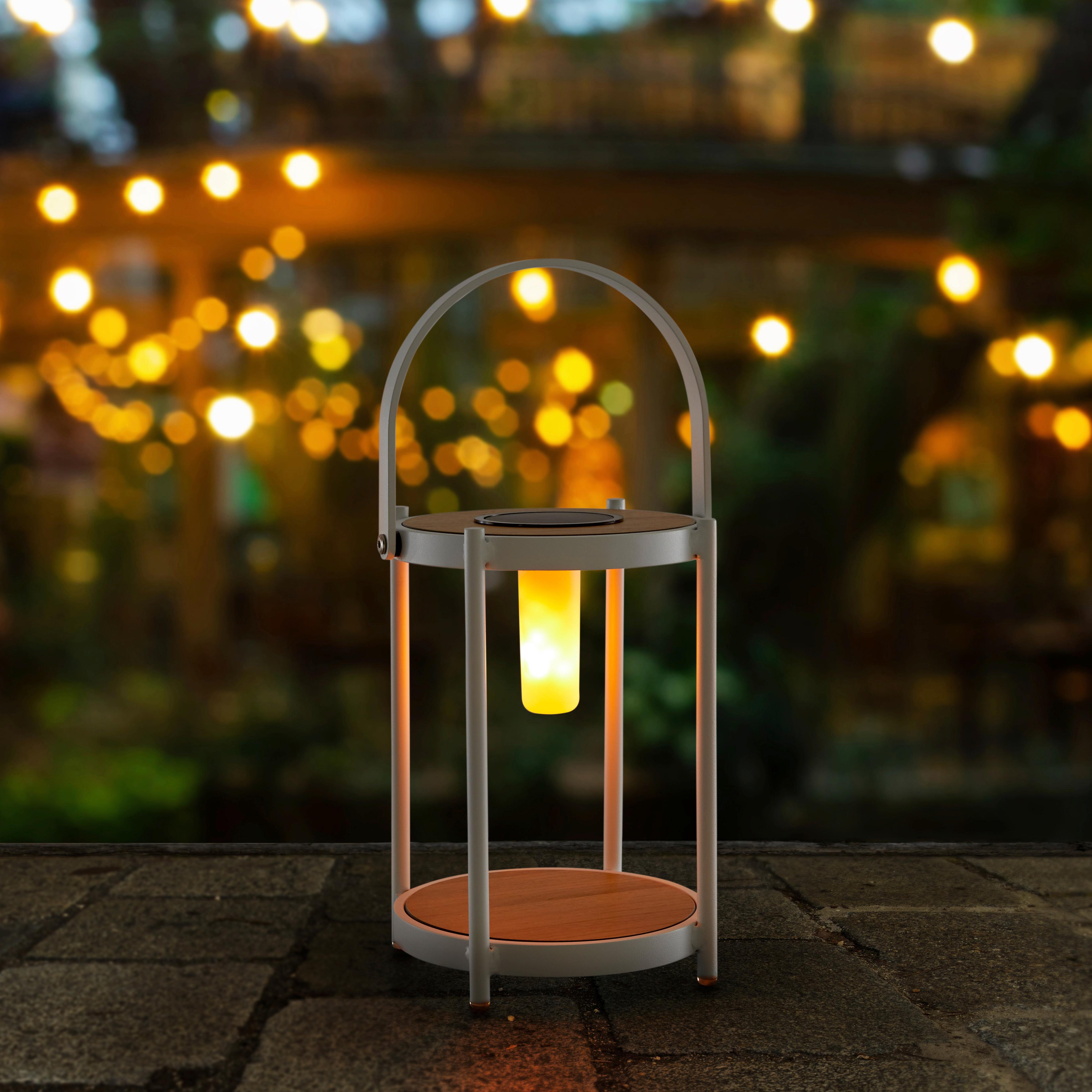 Solárne Svietidlo Piola Biele - biela, Moderný, kov/plast (20/29/20cm) - Bessagi Garden