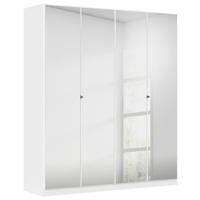 Kleiderschrank Reflect inkl. Inneneinteilung, 2 Körbe - Silberfarben/Weiß, MODERN, Holzwerkstoff (181/210/54cm)