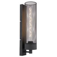 Wandleuchte 15649w - Schwarz, Design, Metall (9,5/41cm) - Globo