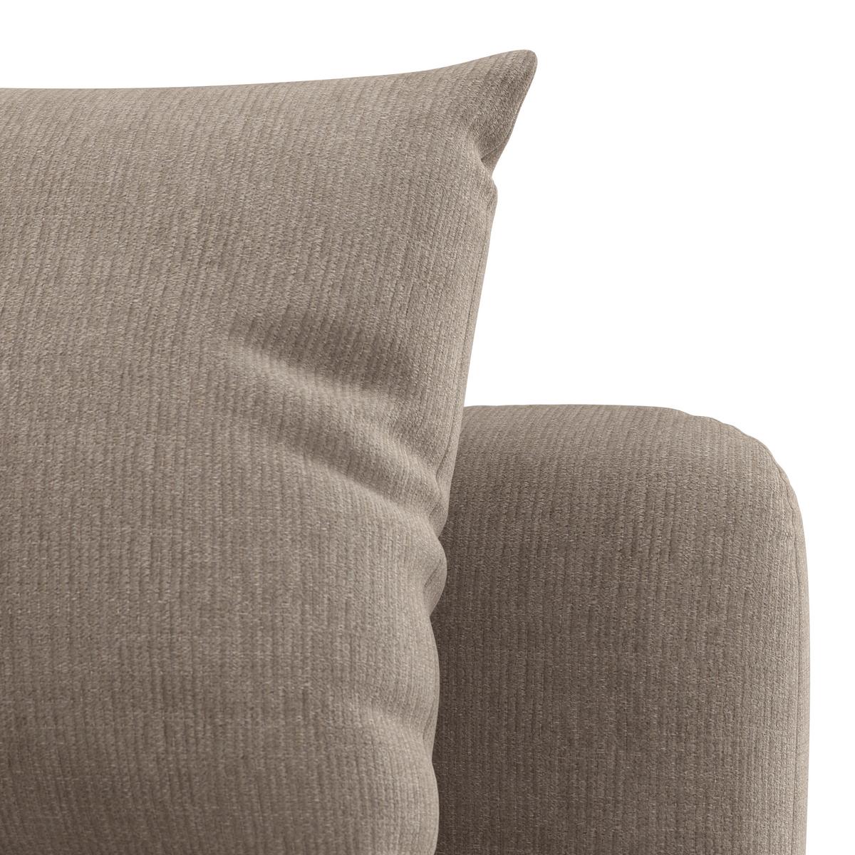 Sedací souprava NICOLE, levá, béžová, max. do 480 kg - černá/šedobéžová, Moderní, dřevo/textil (162/87/306cm) - Bessagi Home