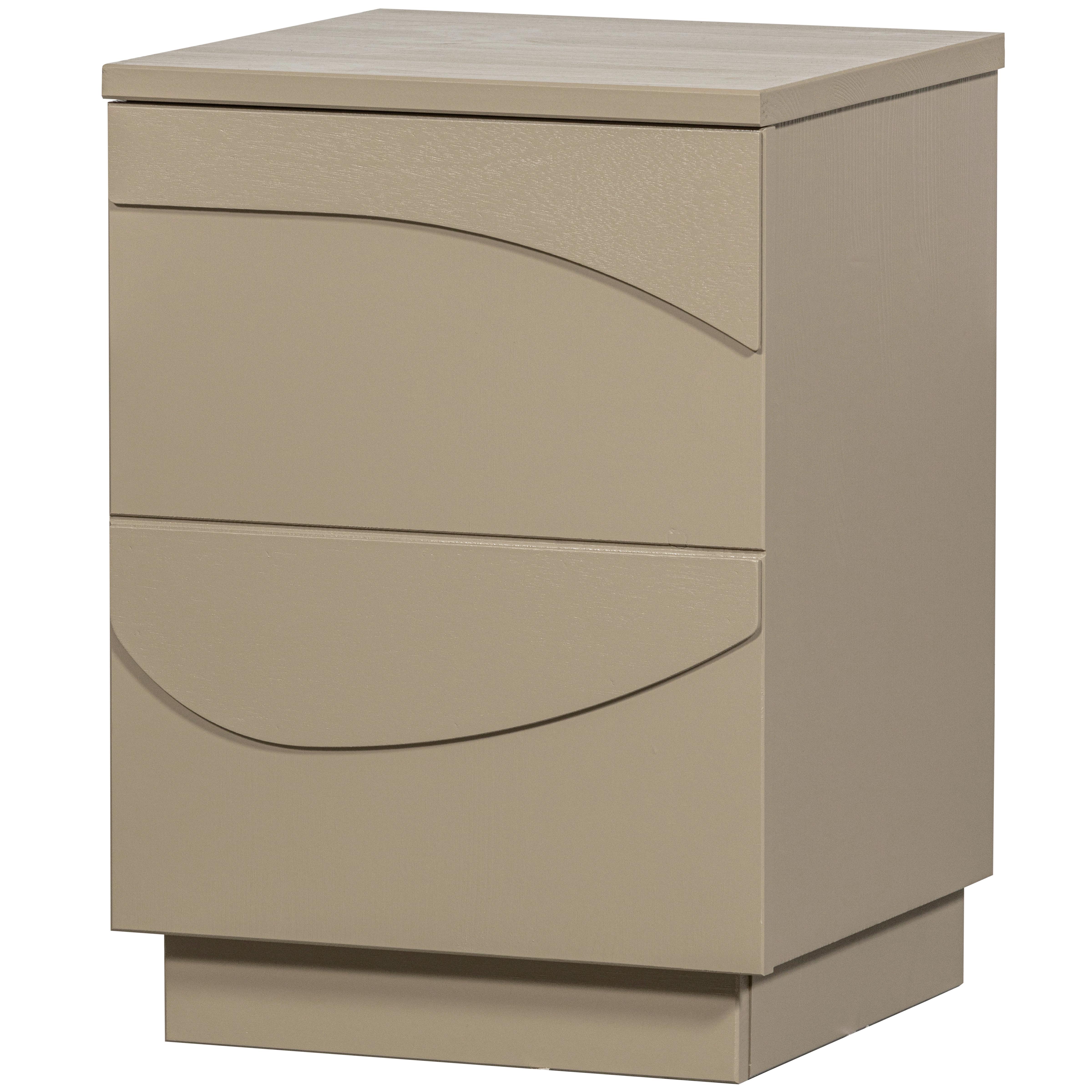 Nachtkästchen Teo, Schlammfarben B: 36 Cm - Schlammfarben, Design, Holz (36/50/35cm) - Livetastic