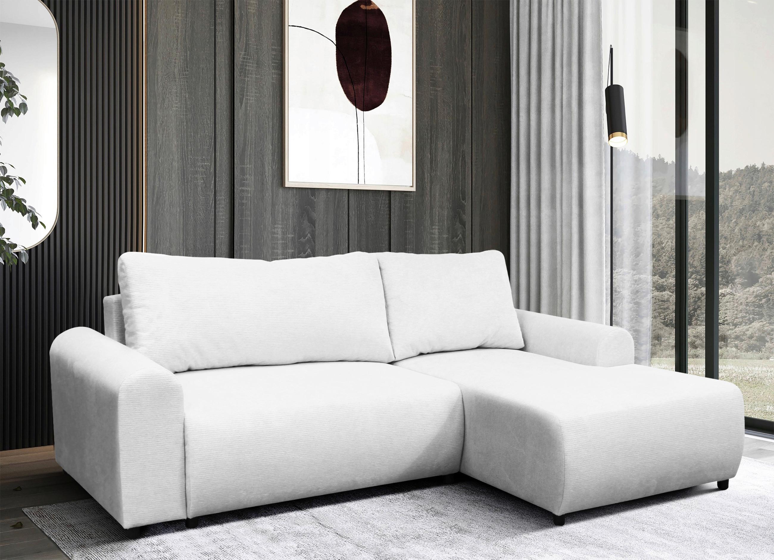 Ecksofa Velo Creme S: 250x160 cm - Creme/Schwarz, Design, Textil (250/160cm) - MID.YOU