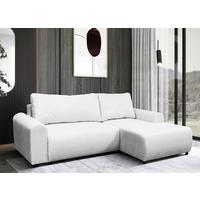 Ecksofa Velo Creme S: 250x160 cm - Creme/Schwarz, Design, Textil (250/160cm) - MID.YOU