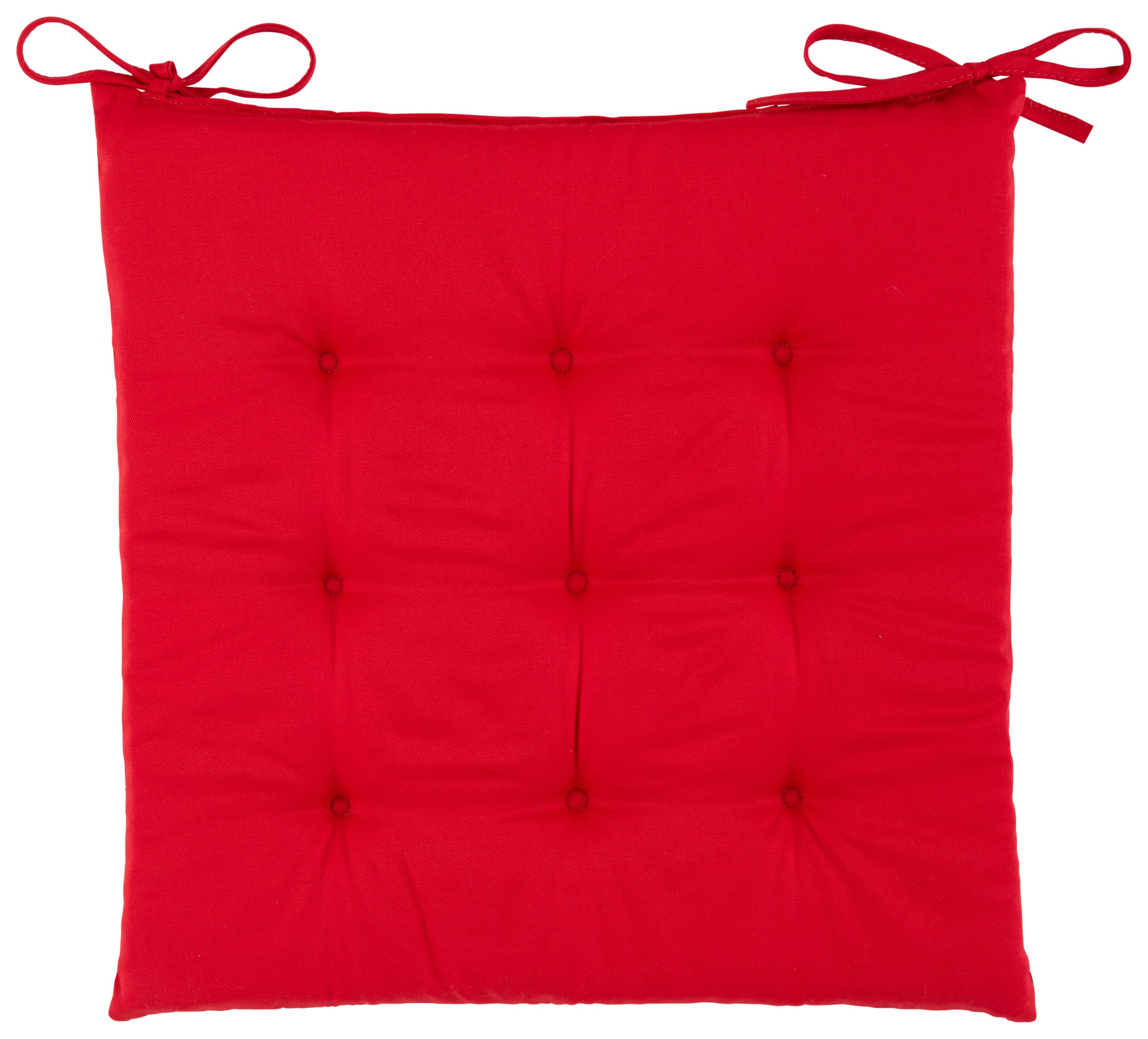 PODUŠKA NA SEDENIE LOLA - červená, textil (40/40/4cm) - Mömax