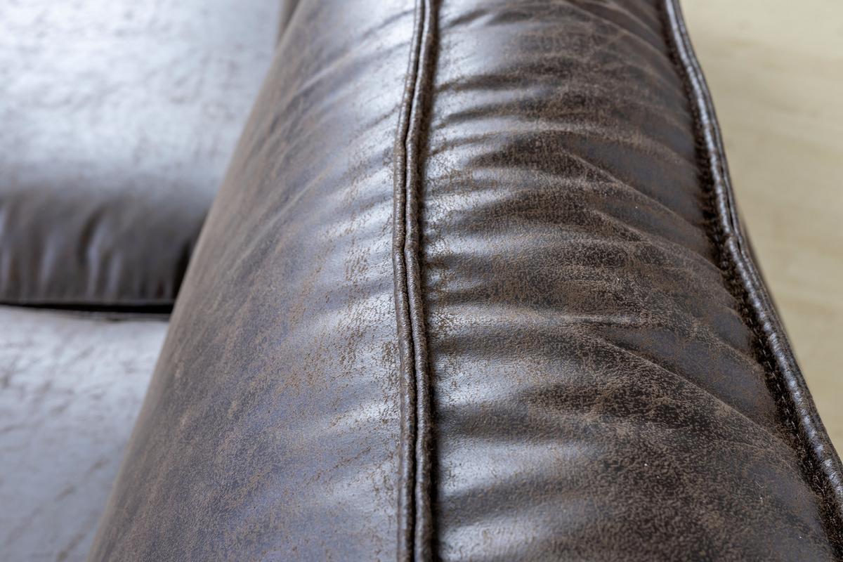 Ecksofa Packo - Dunkelbraun/Schwarz, Design, Textil (160/295cm) - Livetastic