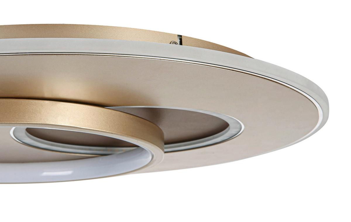 LED-Deckenleuchte Lejla Ø 50 cm - Transparent/Schwarz, MODERN, Kunststoff/Metall (50/7cm) - Luca Bessoni