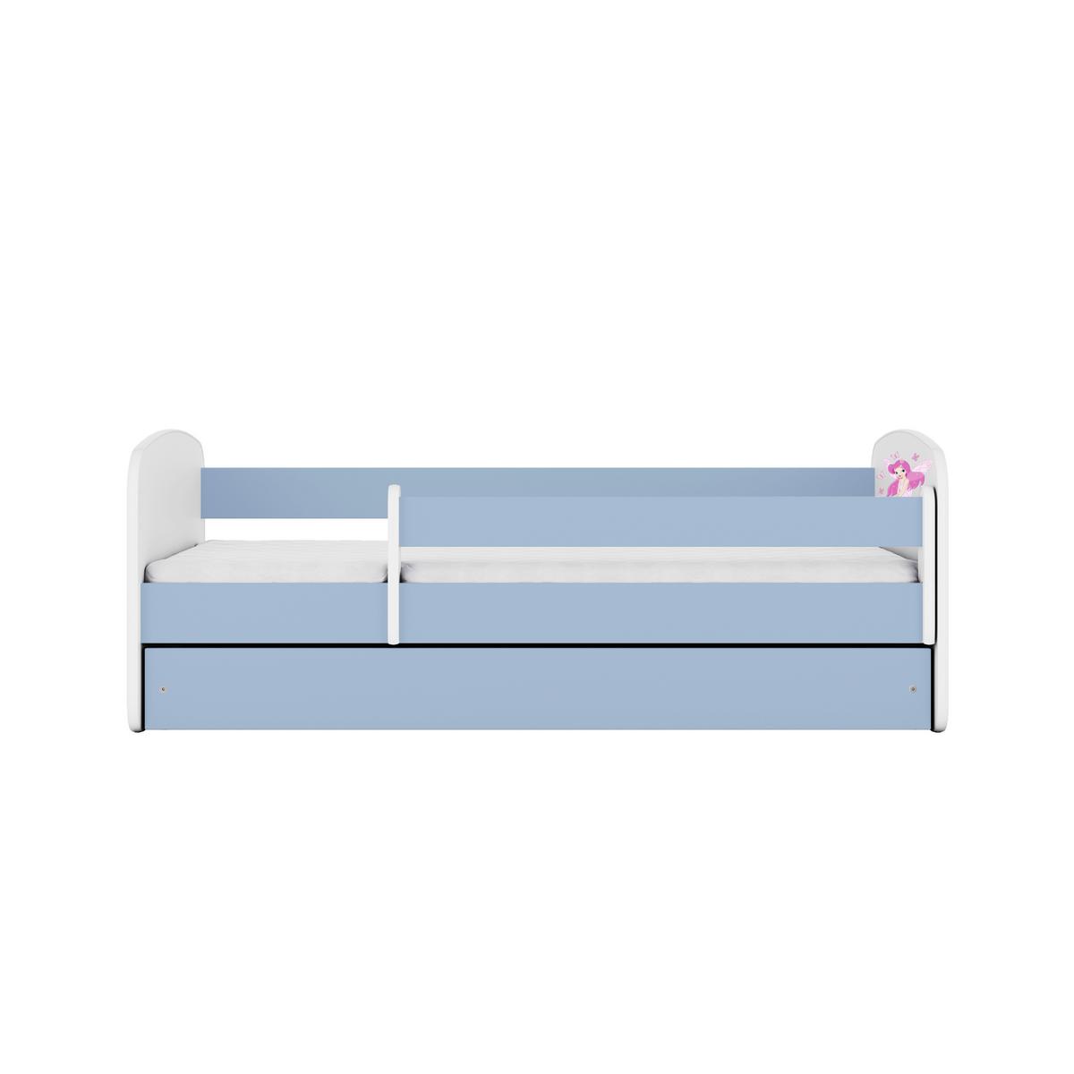 Kinder-/Juniorbett Babydreams Inkl. Matratze 80x160 - Blau/Birkefarben, MODERN, Holz/Holzwerkstoff (80/160cm) - MID.YOU